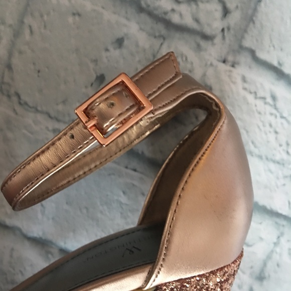 Rose Gold sequin glitter heels 7.5 worthington - Picture 4 of 5